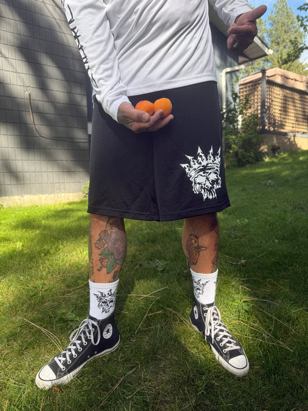 Decent Black Mesh Shorts