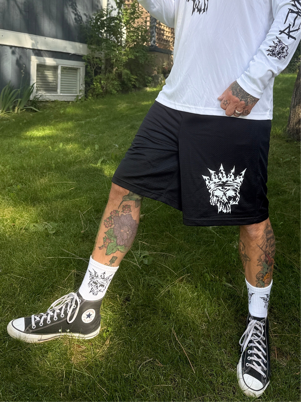 Decent Black Mesh Shorts