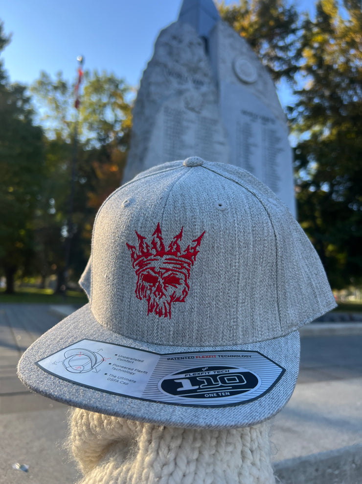 Cenotaph 110 SnapBack (heather grey/Red skull)