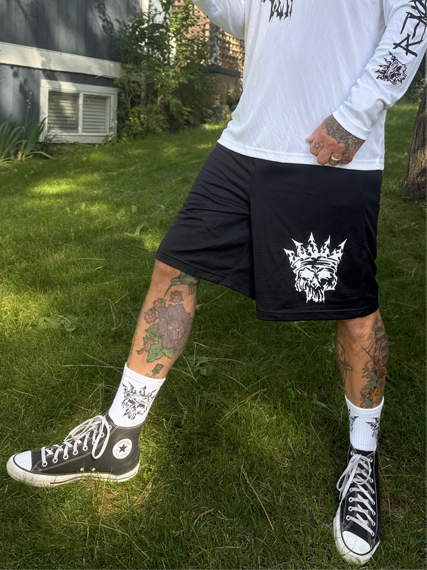 Decent Black Mesh Shorts