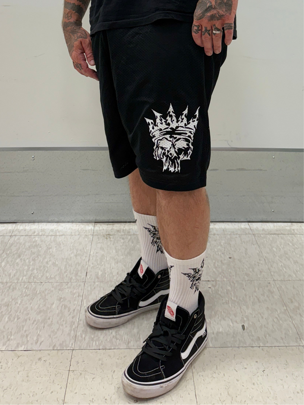 Decent Black Mesh Shorts
