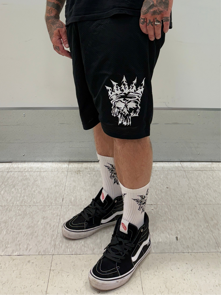 Decent Black Mesh Shorts