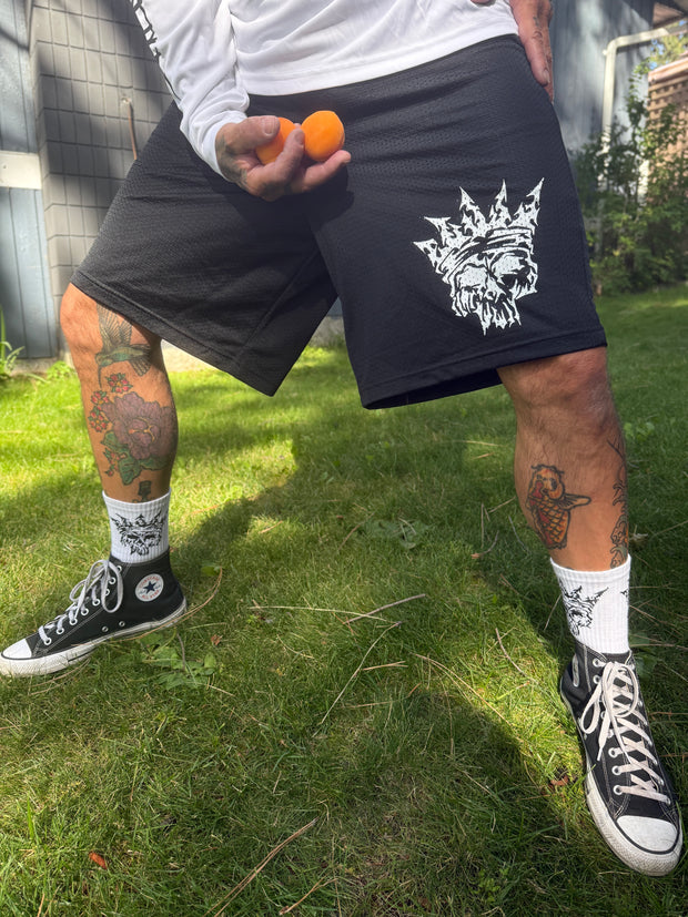 Decent Black Mesh Shorts