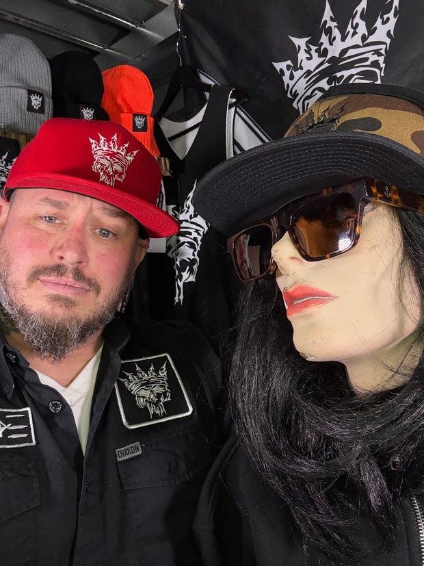 Harvest Red Skull 110 Snap-Back/Full Fabric Hat